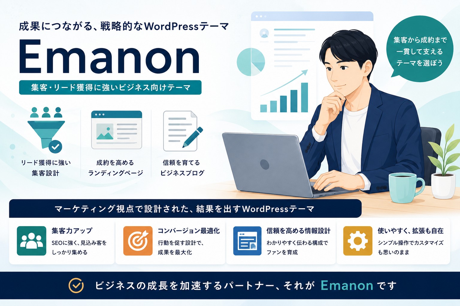 【2026レビュー】Emanonの評判・機能・グレード別比較|士業・コンサルに選ばれる理由のアイキャッチ画像