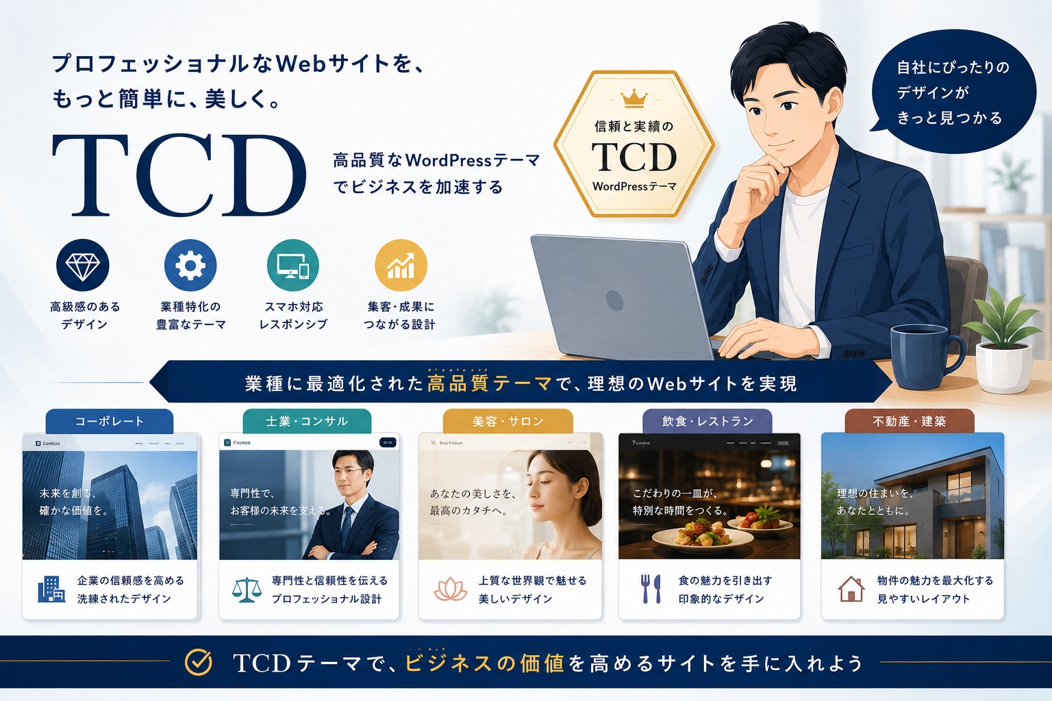 【2026レビュー】TCDシリーズの評判・料金・業種別おすすめ|プロデザインを買い切りでのアイキャッチ画像