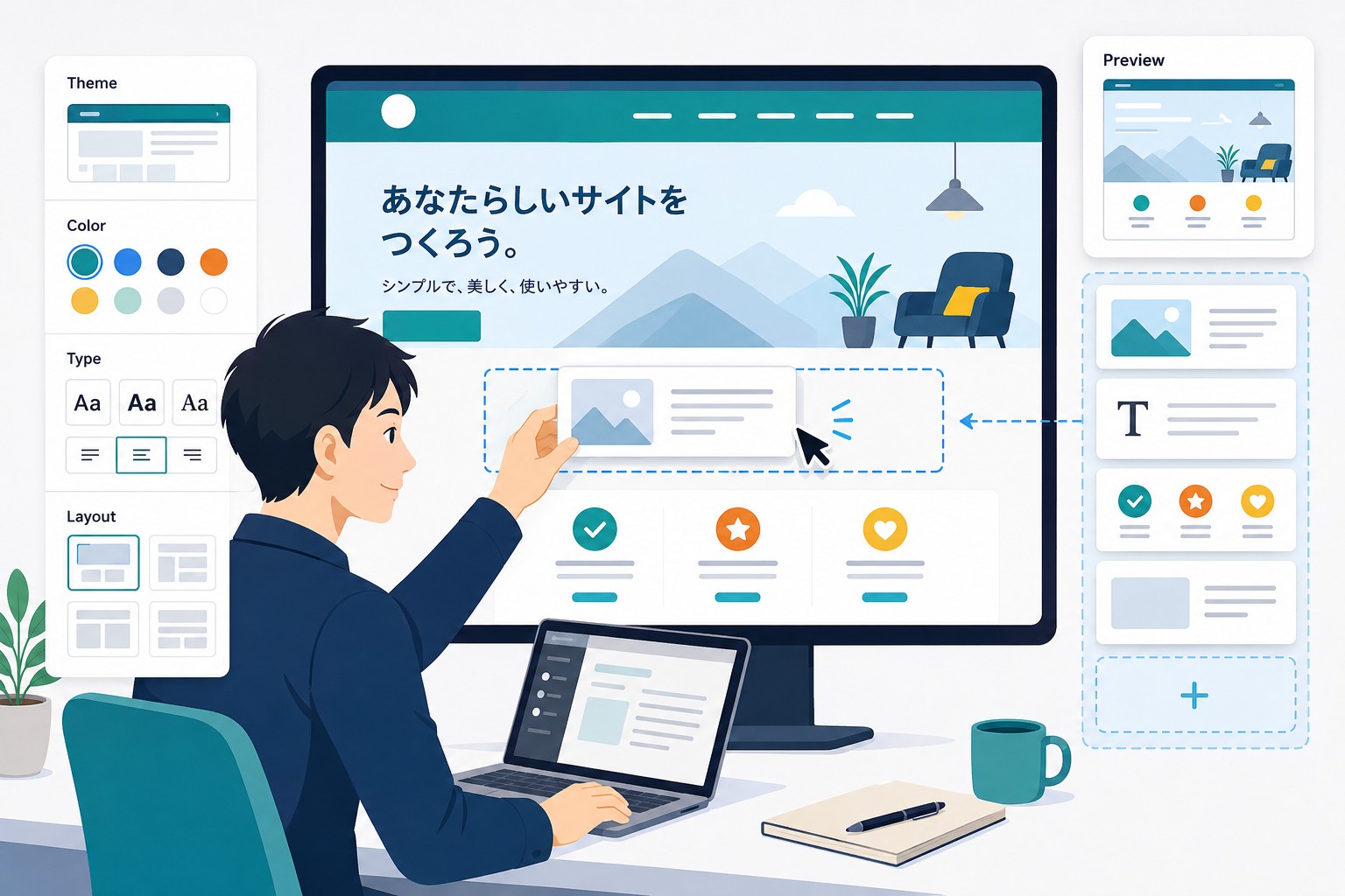 WordPressテーマのカスタマイズ方法【初心者から上級者まで段階別に解説】のアイキャッチ画像