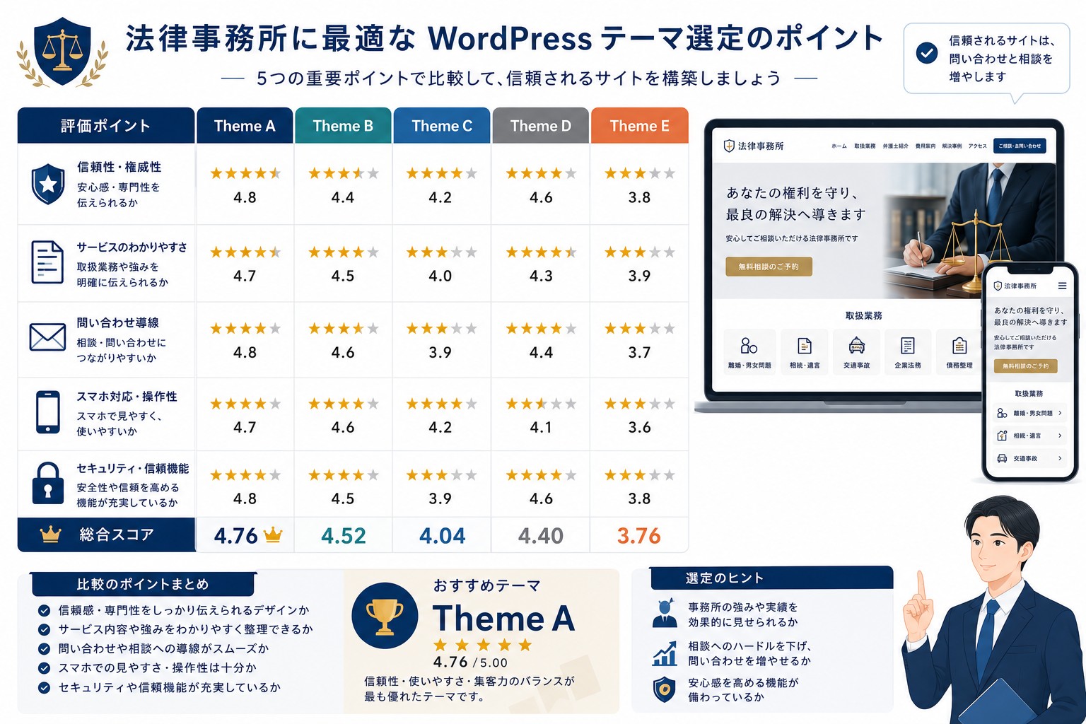 士業向けWordPressテーマの選び方画像