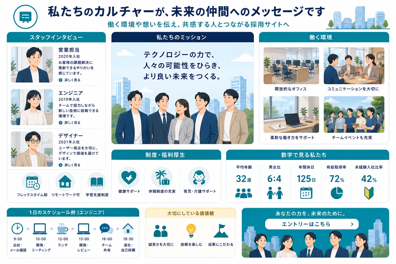 採用サイト向けWordPressテーマの社風・カルチャー画像